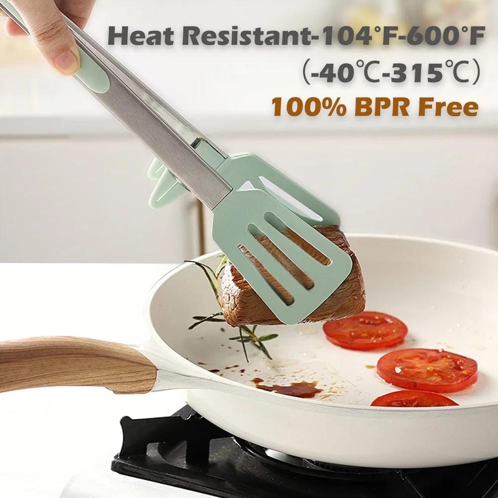 Food Tongs Stainless Steel BBQ Pasta Tongs Steel Handle Lock Design Bread BBQ Tongs Salad Cooking Kitchen To
