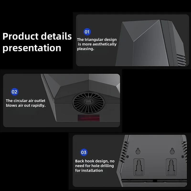 2026New Mini Fully Automatic Induction Hand Dryer 1600W Automatic High-speed Warm Air Hand Dryer