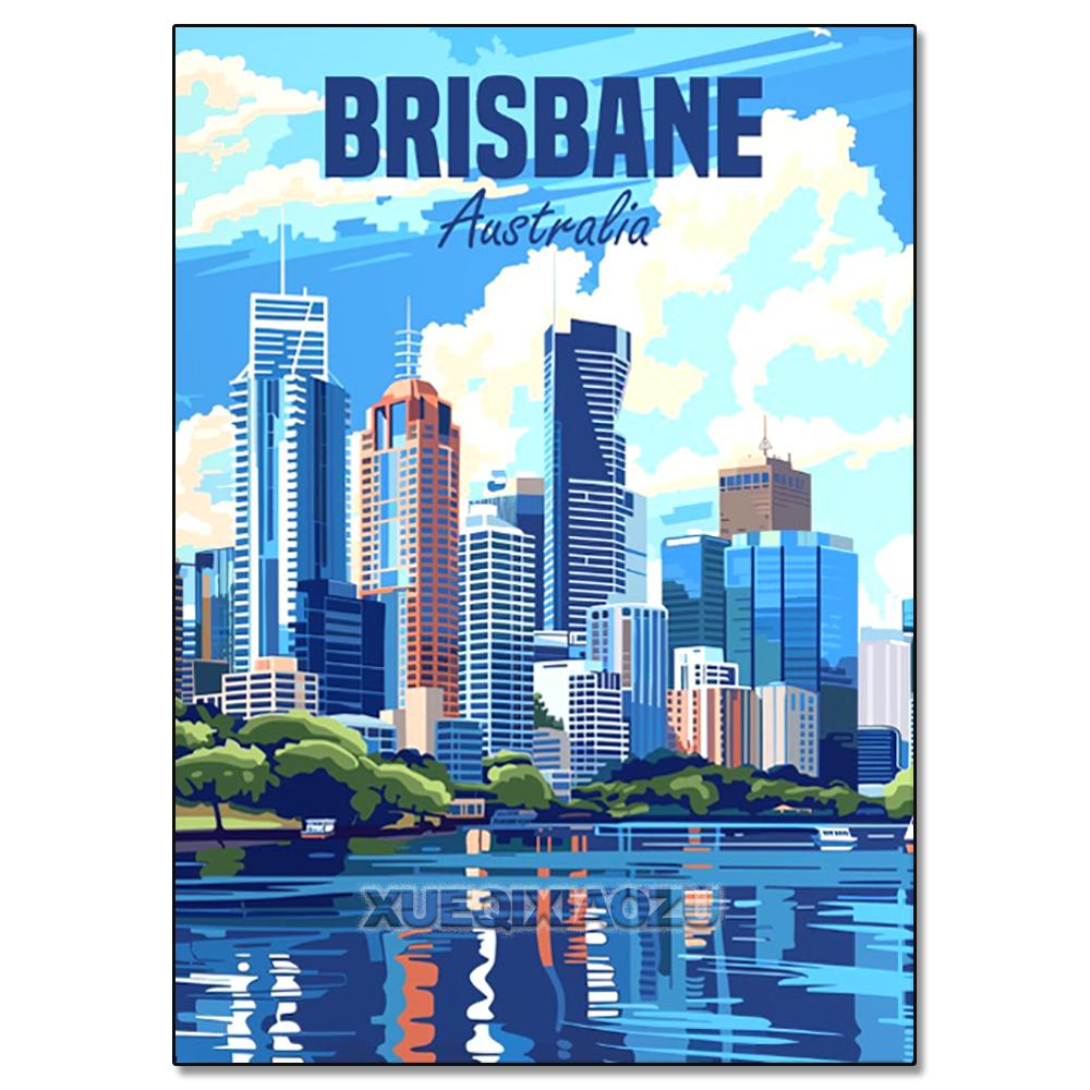 Urban Architecture Diamond Painting Decoration Diy Full Drill Santorini Madrid Rome Mosaic Inlay Cross Embroidery Set Gift