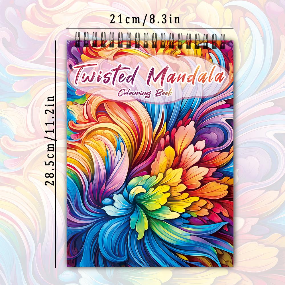 Kolorowanka spiralna - 30 arkuszy kolorowanka dla dorosłych, 11,3 x 8,3 cala, gruby papier 100g, notes do rysowania, prezent na powrót do domu, święta
