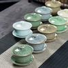 Longquan Celadon Ge Kiln Sancai Gaiwan