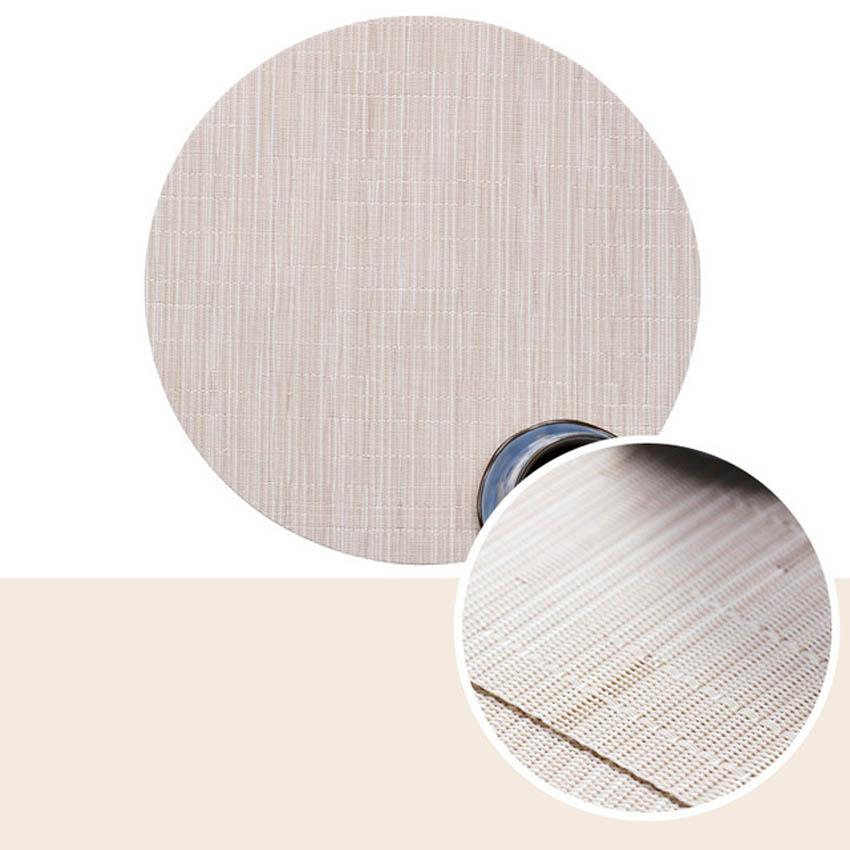 Round Solid Color Painting Placemats Cup Bar Mat Kitchen Accessories PVC Waterproof Oilproof Dining Coffee Table Bowl Pads 35cm