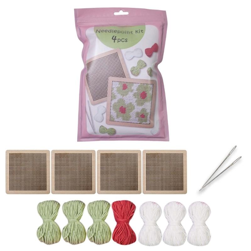 

Наборы для вышивания иглой Наборы для начинающих вязать крючком для взрослых Наборы для вязания крючком подставок для цветов с крючком для вязания Наборы для начинающих вышивать иглой светло-зеленый