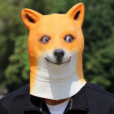 Halloween Shiba Inu djur latexmask