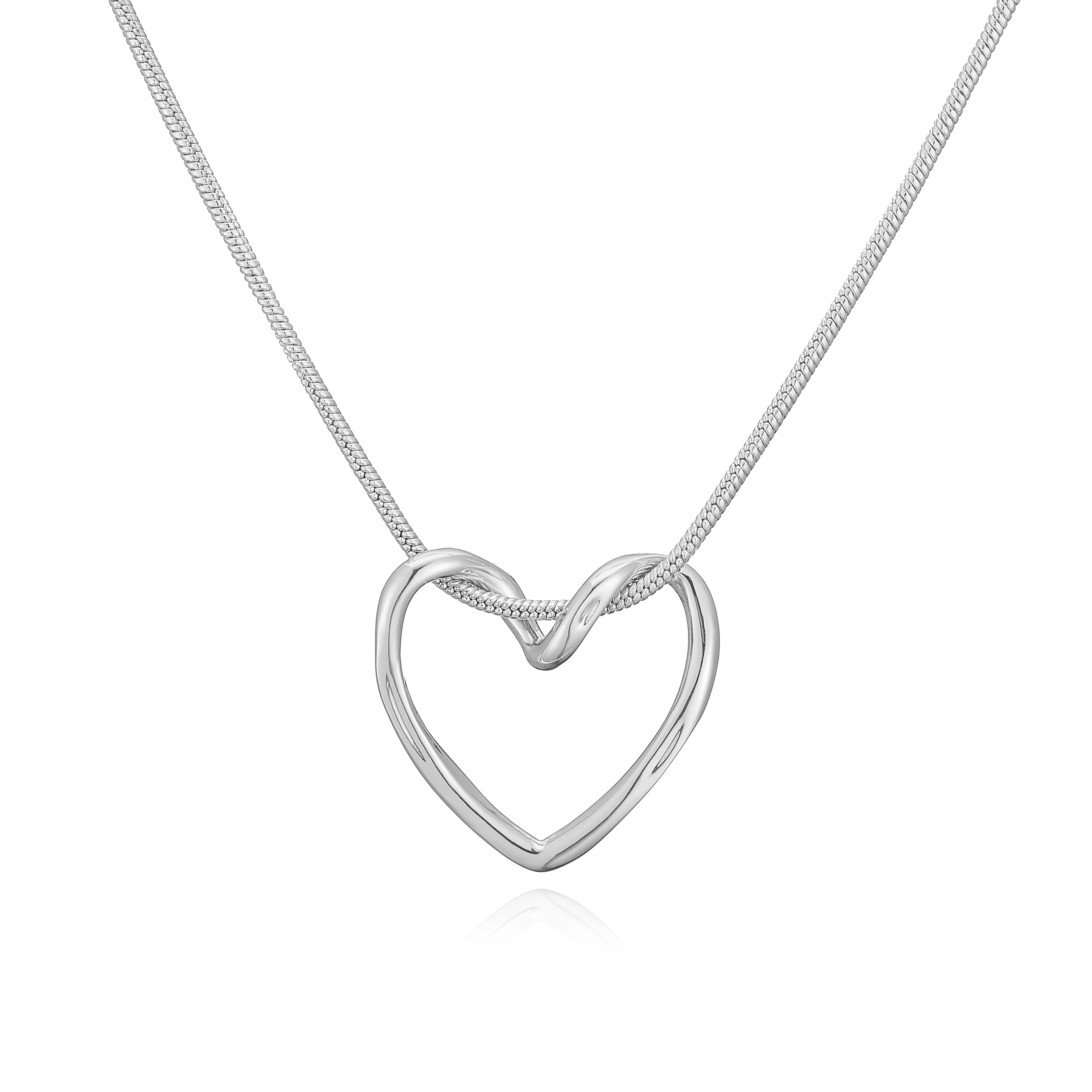 Inspiration Line Pattern Heart-Shaped Necklace and Earrings 18K Gold-Plated Copper Metal Unisex Couple s Jewellery 1 Piece Other