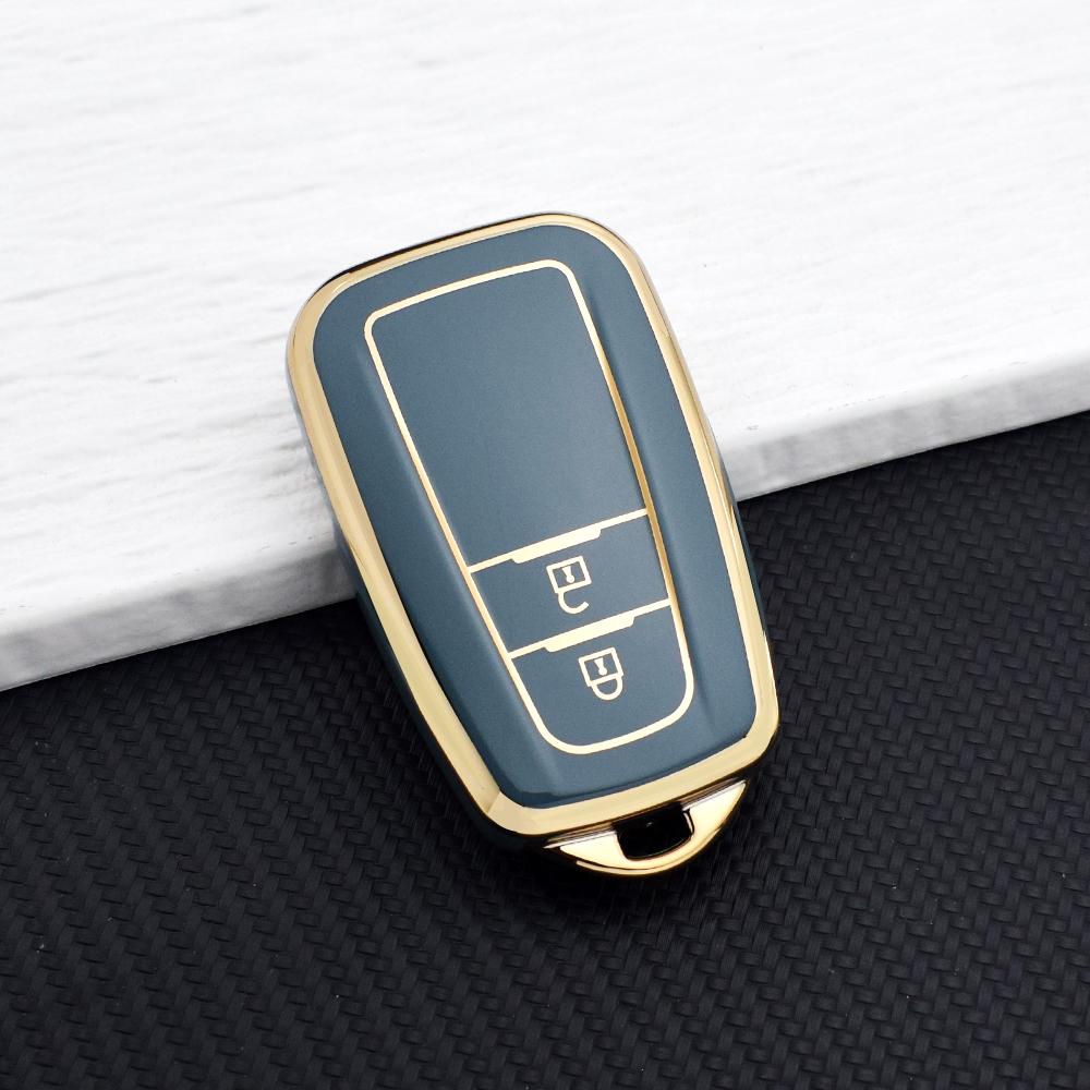 Fashion Shockproof Soft TPU Car Remote Key Case Cover for Toyota Prius Camry Corolla C-HR RAV4 Land Cruiser Prado Keychain  Ring
