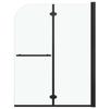 Paroi de douche - Noir - 2 panneaux - 95 x 140 cm - Verre de sécurité - Design pliant