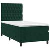 Boxspringbett mit Matratze Dunkelgrün 90 x 200 cm Samt