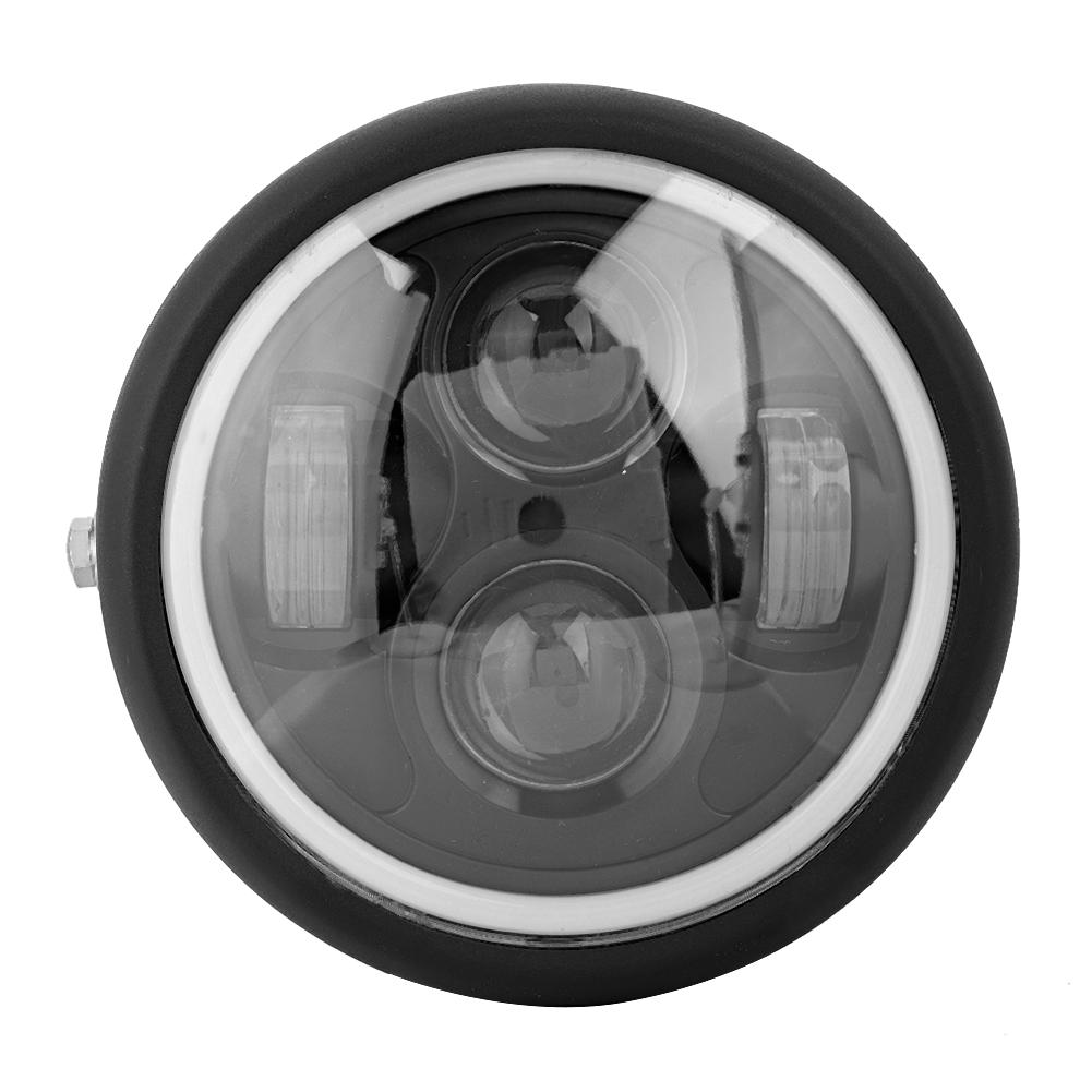Retro Style Universal Motorcycle Bright LED Headlight Motorbike Round Front Lamp