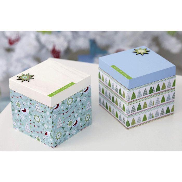 ARTEMIO Wooden Cube Box To Decorate 12*12*12 Cm