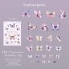 50pcs Butterfly Stickers pack Junk Journal Planner Collage Aesthetics Decoration Scrapbooking Supplies School Stationery Sticker