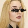 Luxury Fire Flame Sunglasses Women Vintage Rimless Wave Metal Shades UV400 Mirror Eyewear Fashion Sun Glasses