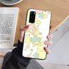 AH32 Cute Little Twin Stars Black Case for Samsung Note 20 Lite S24 Ultra S23 S22 A05 A06 A11 A71 A15 A16 A13 A24 A25 A33 A52 A53 M55 M35 Sofe Cover