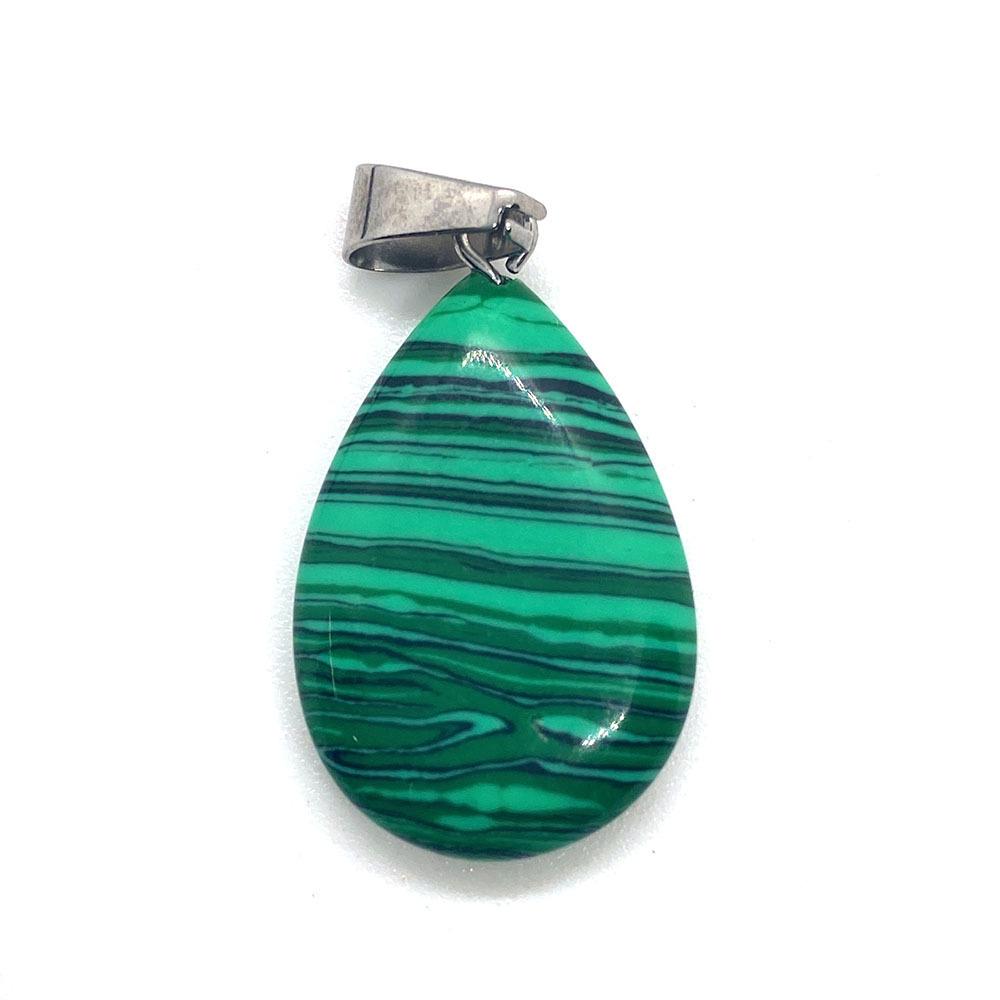 Opal Teardrop Pendant, 17x27mm Stone, Single Hole Melon Seed Buckle, DIY Necklace Jewelry Accessory