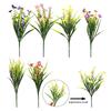 1pc Outdoor Artificial Flowers UV Resistant Fake Plant for Garden Yard Wedding Decor Spring Summer Shrub Plastic Flowers