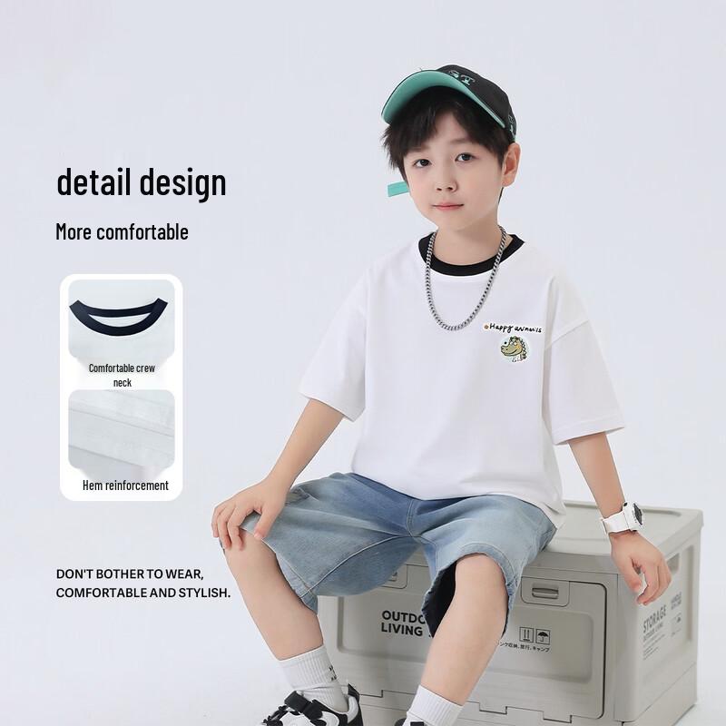 YouYou TongHua Boys' Cotton Short Sleeve T-Shirt
