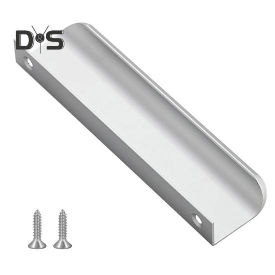 Finger Pull Cabinet Handle Rustproof Polished Surface Rounded Edge Finger Cabinet Pull Concealed Handle