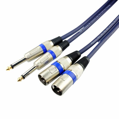

Canon Conversion Cable, Microphone Cable, 2 Mono Phones to 2 XLRs, XLR to Phone Male-Male, Canon XLR XLR Connector, 3-Pin (1m)