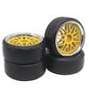 4Pcs RC 1:10 Drift Car Plastic Wheel Rim &Tyre Tires For HSP 94123/94122/94103/D4/D3