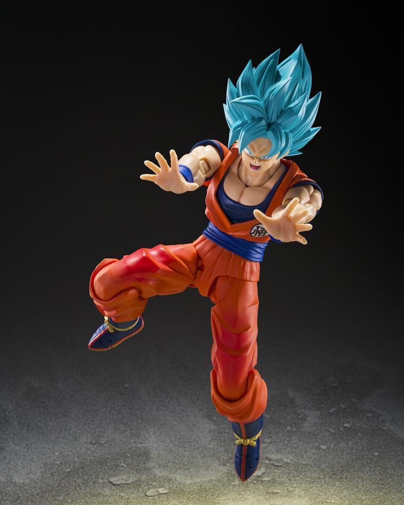 Tamashii Nations S.H. Figuarts Dragon Ball Super Super Saiyan God Super Saiyan Goku Limit-Breaking Blue Power PVC ABS Figure 145mm