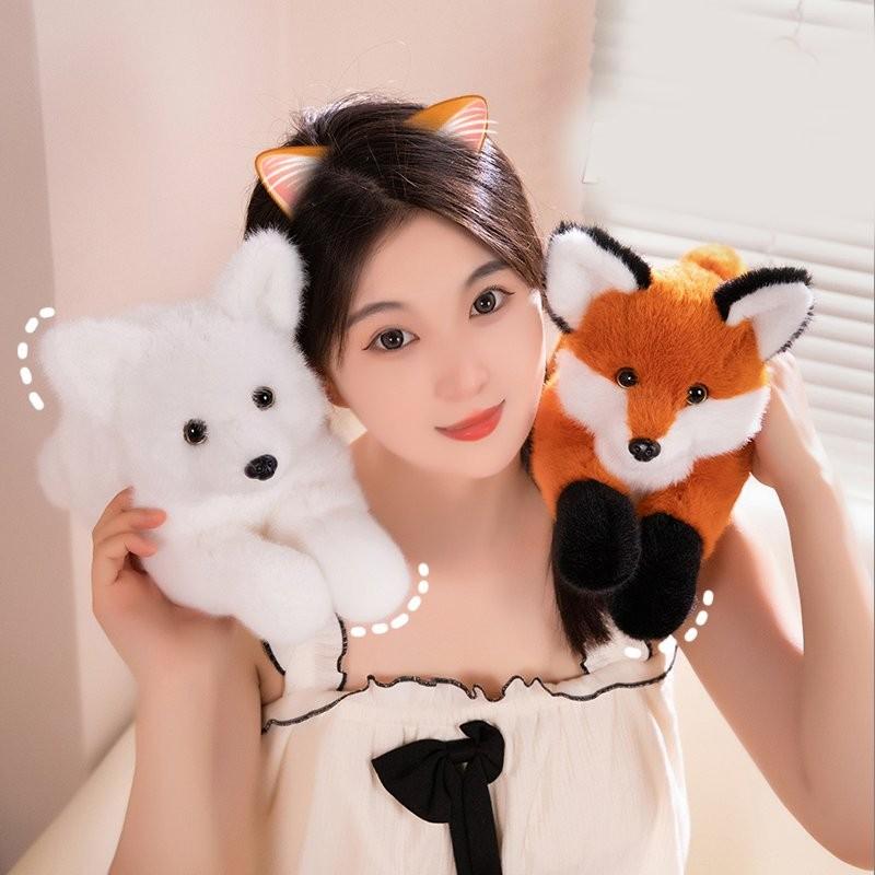 Adorable Fox Plush Pillow For Sofa And Bed Decorative Cushion Soft Stuffed Toy