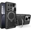 Case - E.F.CONNECTION - For Xiaomi Redmi Note 13 Pro 4G - Black - PC and TPU - Sliding Camera Protection