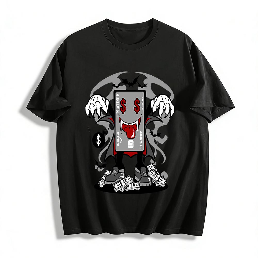 

Vampire Credit Card Graphic Novelty Casual T-Shirt Pure cotton T-shirt XXS
