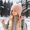 Keep Warm Ear Protection Hat Cute Cat Ear Beanie Hat Cute Children Knitted Hat  Winter