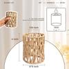 Weaving Design Woven Lampshade Hanging Light Fixture Vintage Lampshade Vintage Style Cane Inspired Light Fixture Home Decoration
