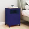 VidaXL Bedside Table Navy Blue 35x35x51 Cm Steel 336217