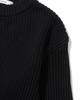 KNITTED Cotton Minimal Round Knit Black