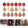 50pcs/set 4cm Christmas Ball Ornaments Set Plastic  Hanging Decor for Tree Xmas Party Holiday Decoration Home Decoration