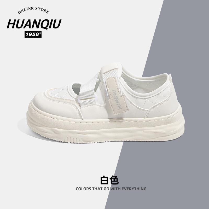 

Global ZHQ3059 Мэри Джейн Белые Туфли Женские Летние Туфли 2025 Новые Туфли На Липучках С Большой Головой Детские Туфли Ins Tide 40