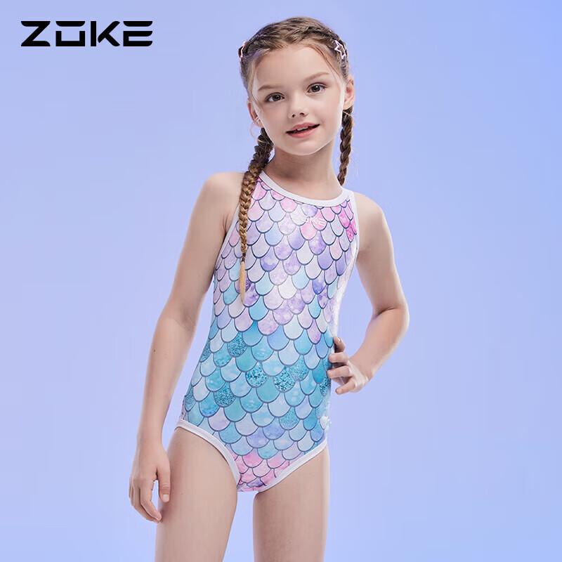 ZOKE Einteiler Sport-Rennbadeanzug für Mädchen