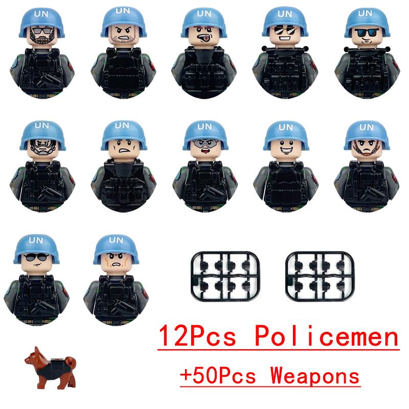 Military Armored Vehicle Explosion-proof Car Model Building Block Toy Weapons Special Forces SWAT Assemble Figures Dolls Toys