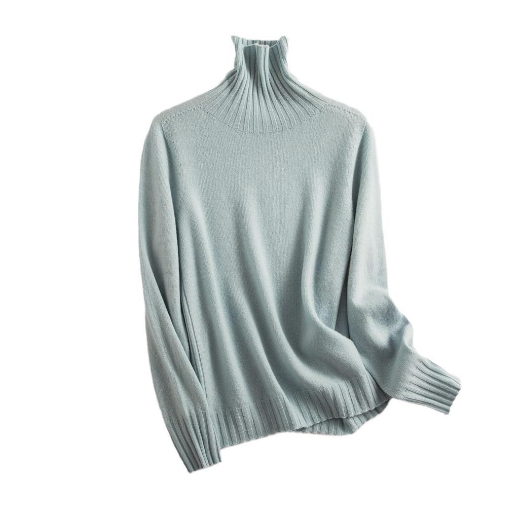 Seamless integrated wool sweater turtleneck new 0 all wool knitted sweater solid color casual slim bottoming sweater