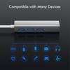Premium USB Hub Adapter 1000 Mbps Kompakt stabil utgang