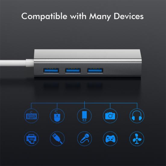 Premium USB Hub Adapter 1000 Mbps Kompakt stabil utgang