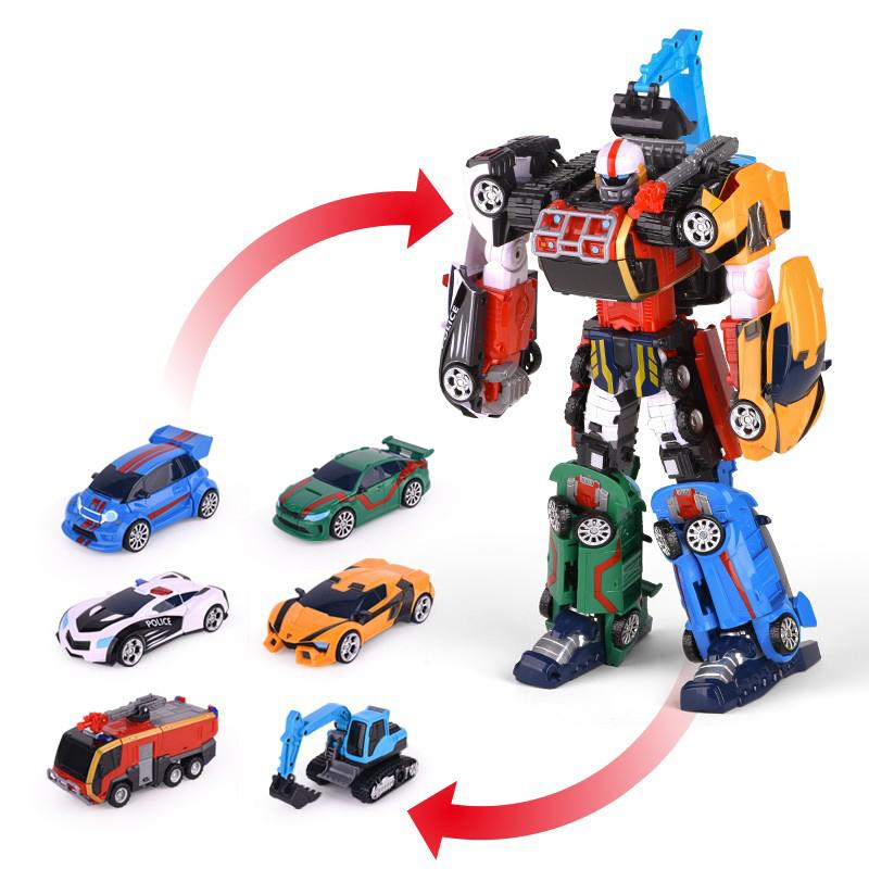 6 IN 1 Enhanced Edition Magma Tobot Transformation Robot to Car Toys Korea Cartoon Brothers Anime Deformation Car Toy