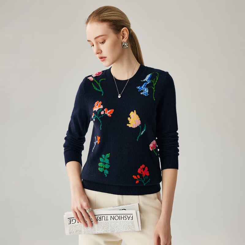 Zhaojun Women's 2025 A/W 100% Cashmere Round Neck Knit Sweater