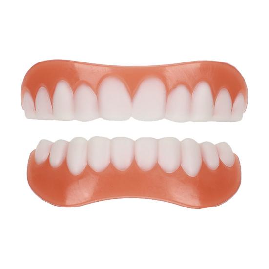 Yousheng Natural Shade Cosmetic Teeth Cover Comfortable Silicone Freedom to Smile Fake Teeth Cover for Dance Hall