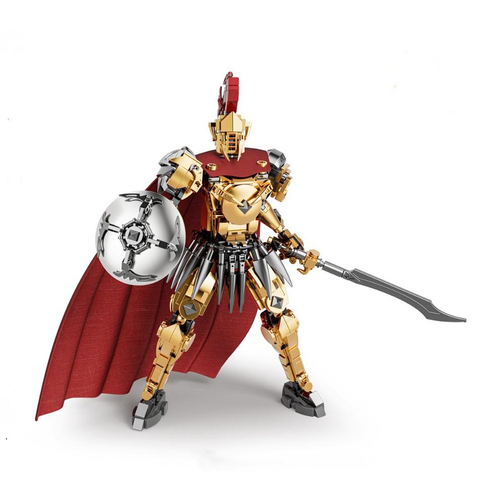 

MOC Creative Expert Spartan Medieval Soldier Warrior Building Blocks Educational Model Brick Puzzle Toys for Kids Christmas Gift