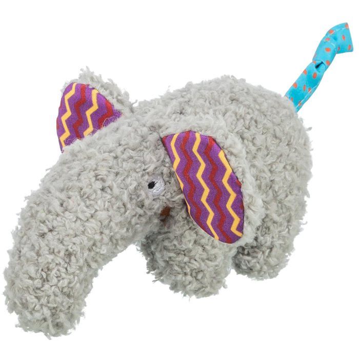 Jouet en peluche pour chat - TRIXIE - Elepfant - 15 cm - Herbe à chat - Silencieux - Doux - Stimule le jeu
