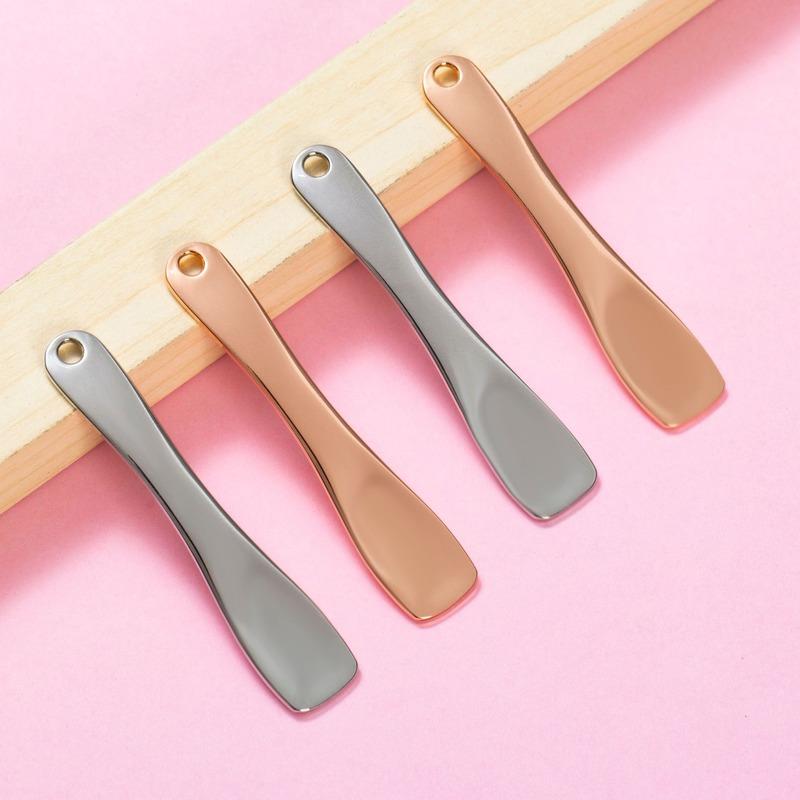 1pcs Metal Zinc Mini Cosmetic Spatula Curved Scoop Gold Silver Makeup Accessories Mask Cream Spoon Eye Cream Stick Beauty Scoop