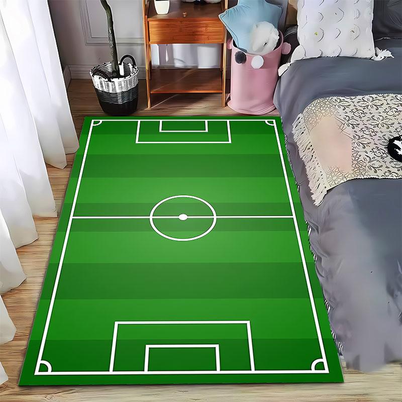 Soccer Field Design Carpet Suitable As a Non-slip Mat for the Living Room or Bedroom Sofa