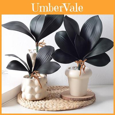 Phalaenopsis Leaves Faux Pu Soft Plastic Decorative Diy Greenery For Wedding Home Decor