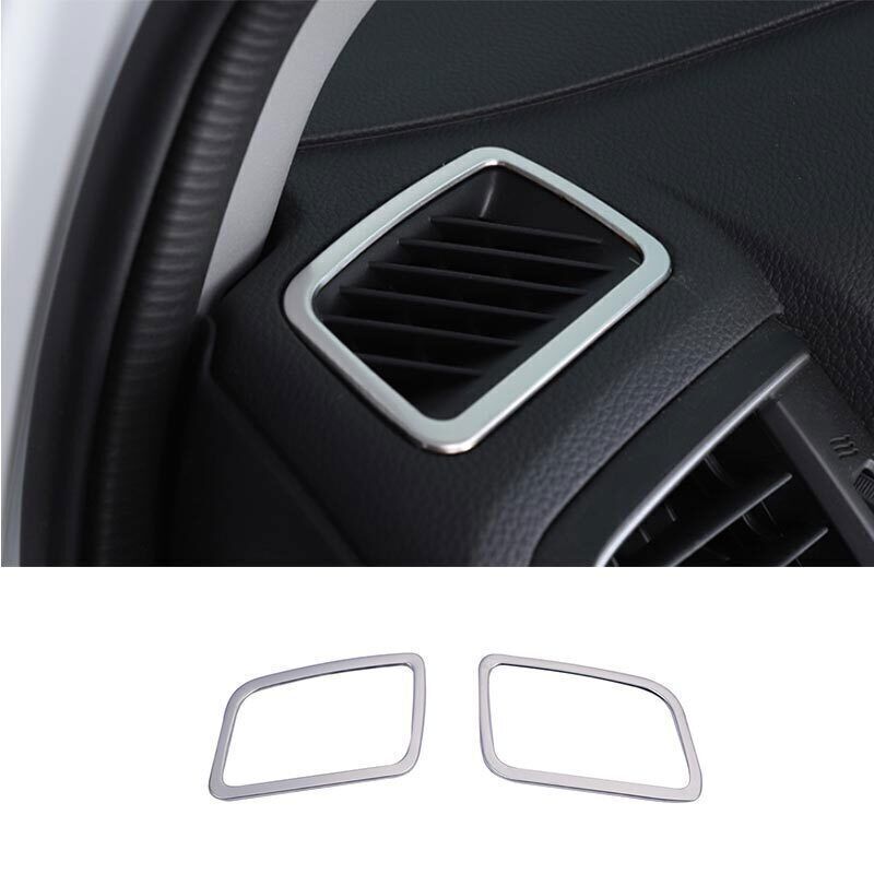 L&R Air Outlet Vent Trim Silver Steel Dashboard Fit For Honda CR-V CRV 2017-
