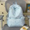 Schoolbag French Cold Fog Tone Star Full Print Schoolbag Ins Niche Girl School Commute Travel Versatile Backpack