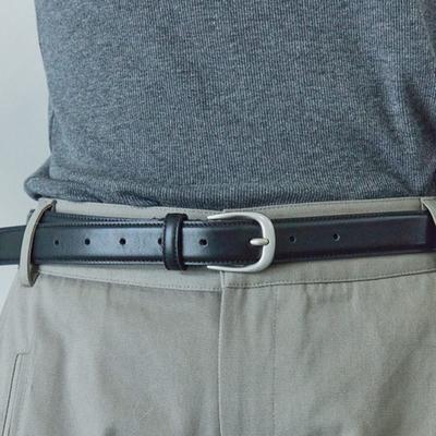Their BOLD LEATHER BELT / BLACK