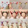 Light-Up Reindeer Antler Headband with Butterfly Christmas Costume Accessory for Women
